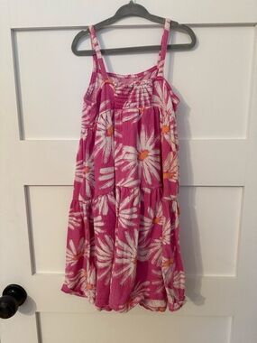 Girls' Pink Daisy Print Sundress